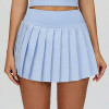 Sky Blue Custom Pleated Tennis Skirts with Pockets - Womens High Waisted Activewear Manufacturer