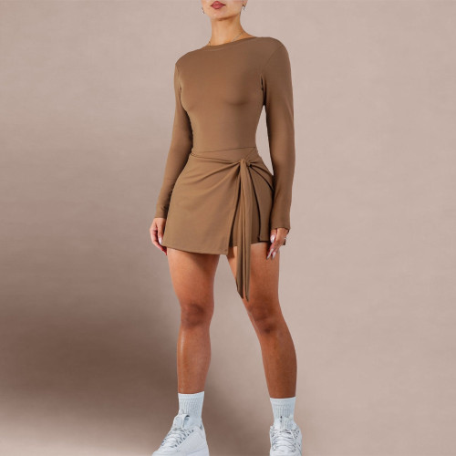 Chic Tie Front Custom Tennis Dresses with Shorts - Private Label Golf Apparel Manufacturer