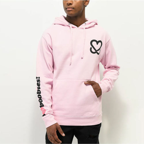 Premium Custom Pink Puff Print Graphic Hoodies - Private Label Streetwear Pullover Manufacturer