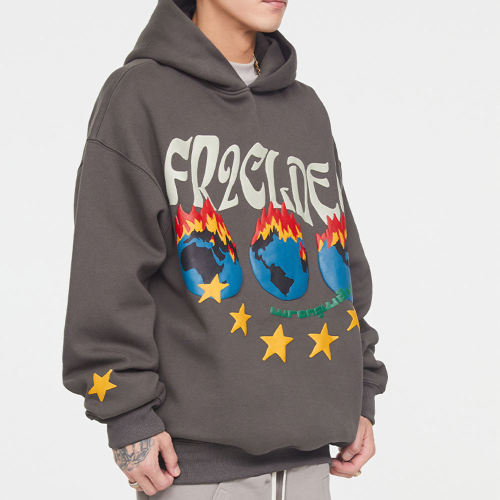 Premium Drop Shoulder Custom Heavyweight Hoodies With Puff Print - Streetwear Apparel Manufacturer