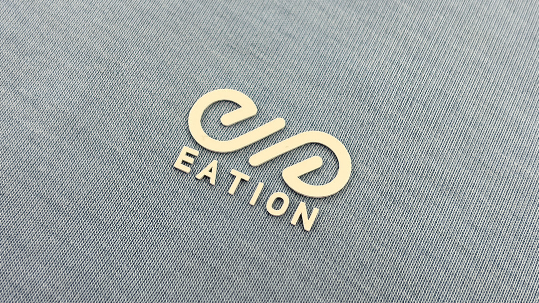 Call The Style premium 3D silicone heat transfer logo on stretched activewear fabric.