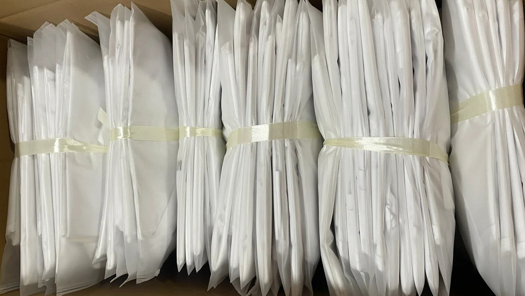 Call The Style retail-ready activewear packaging with custom frosted EVA bag and premium hangtag.