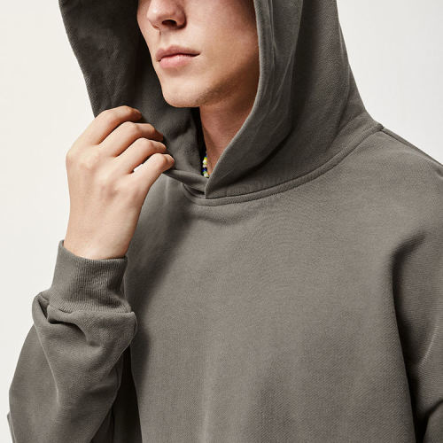Minimalist Drop Shoulder Custom Blank Hoodies With Kangaroo Pocket - Pullover Hoodie Manufacturer