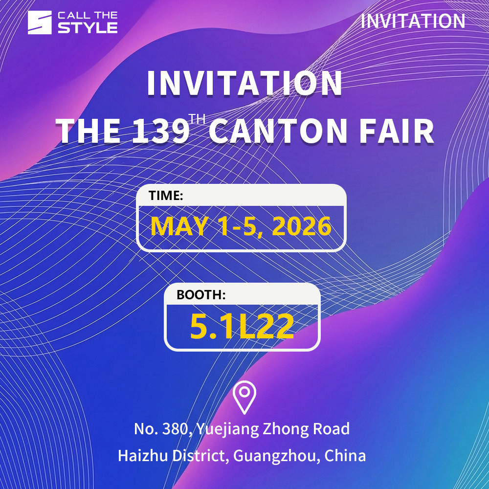 Call The Style official invitation to the 139th Canton Fair 2026. Premium activewear manufacturer at Booth 5.1L22.