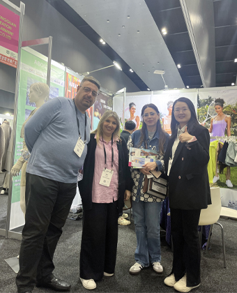 Call The Style OEM/ODM activewear supplier team with international clients at Global Expo Australia 2023.
