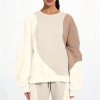 Chic Color Block Custom Oversized Sweatshirts With French Terry - Crewneck Sweatshirt Manufacturer