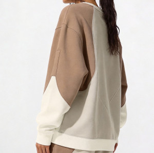 Chic Color Block Custom Oversized Sweatshirts With French Terry - Crewneck Sweatshirt Manufacturer