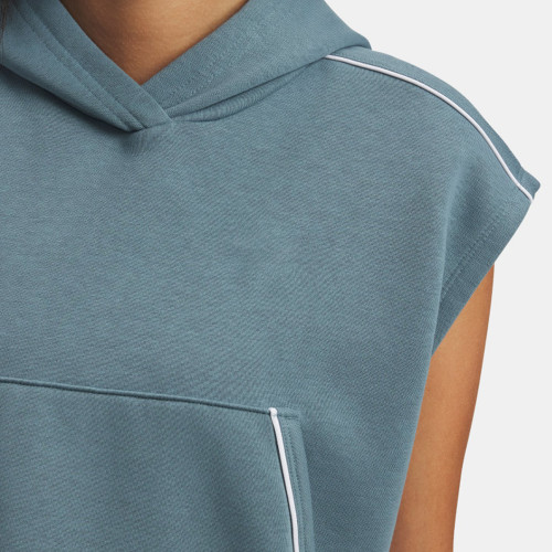 Fleece-Lined Contrast Piping Custom Sleeveless Hoodies - Activewear Pullover Manufacturer