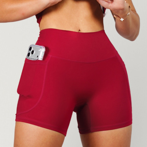 Ultra-soft High Waisted Custom Pocket Yoga Shorts - Private Label Activewear Manufacturer