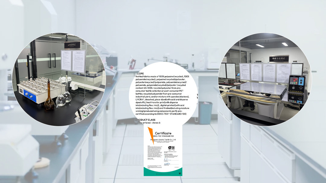 OEKO-TEX Standard 100 fabric inspection and quality control at Call The Style activewear manufacturing facility