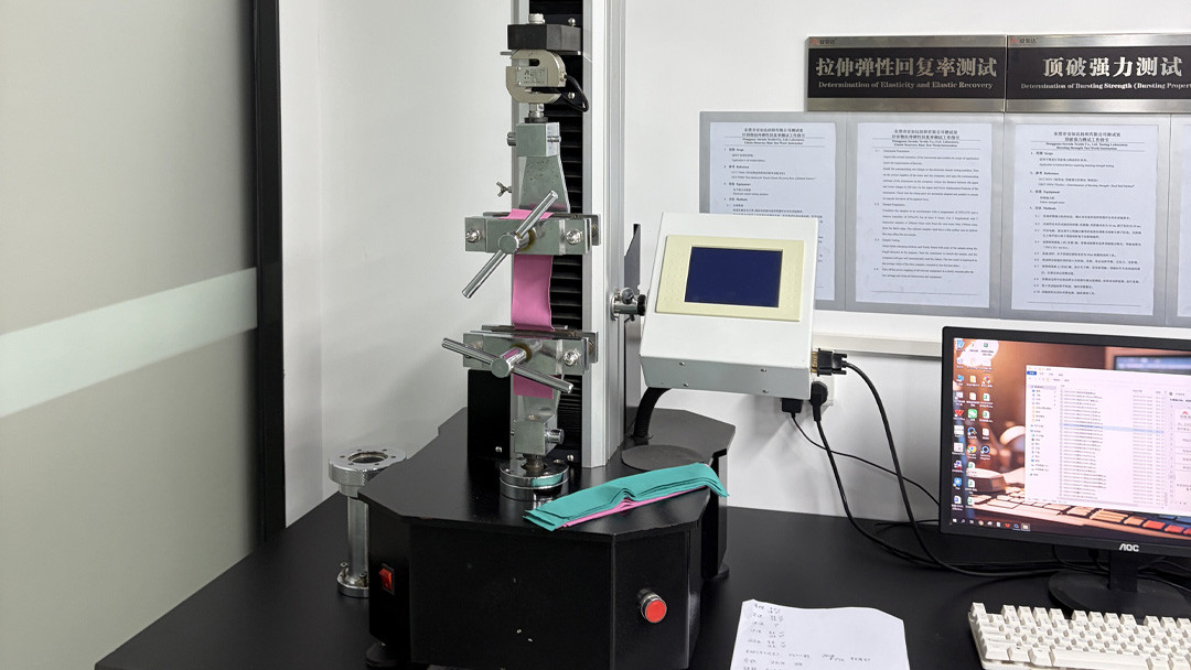 Professional activewear fabric stretch and recovery testing machine