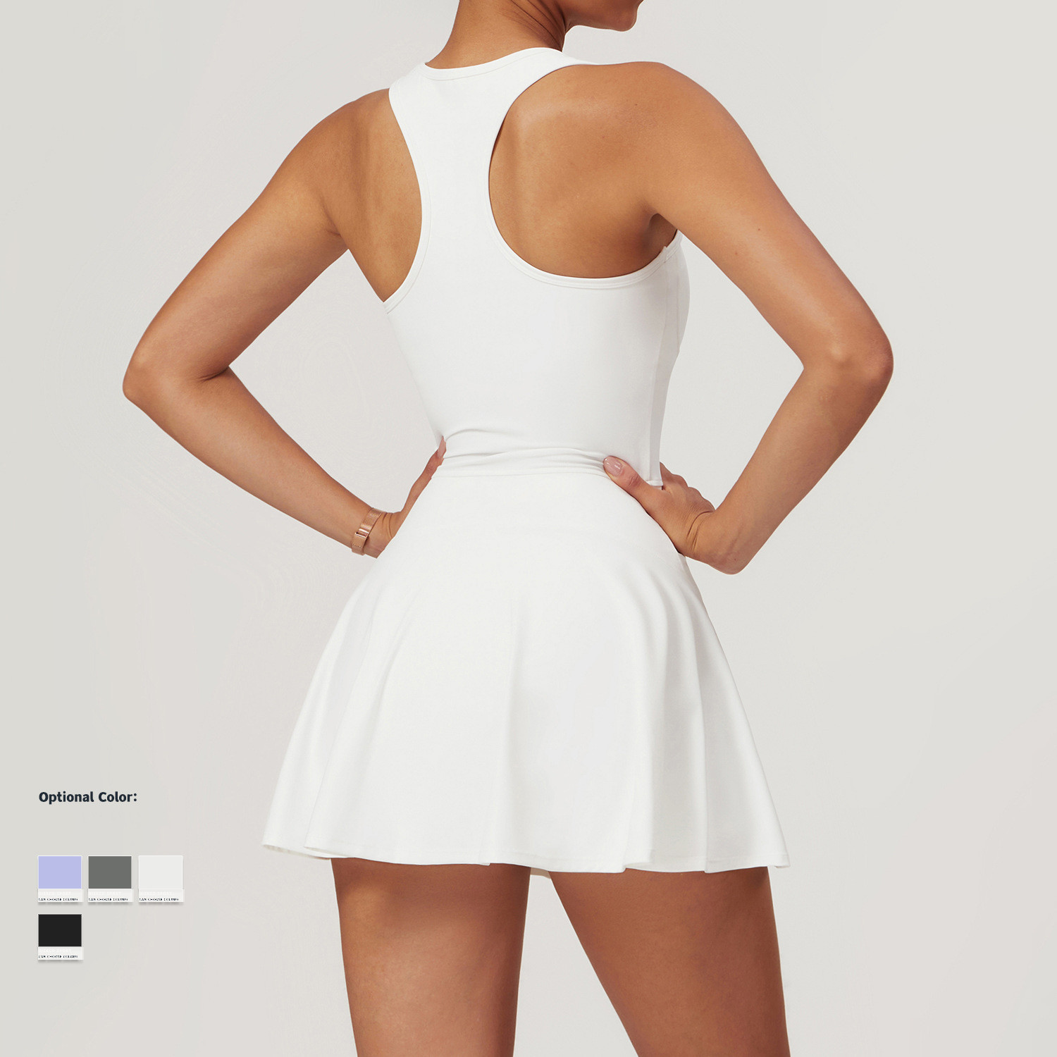 Custom tennis dress manufacturer white