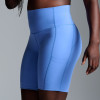 Matte 70 Nylon 30 Spandex Squat Proof High Waisted Compression Biker Shorts with Pockets