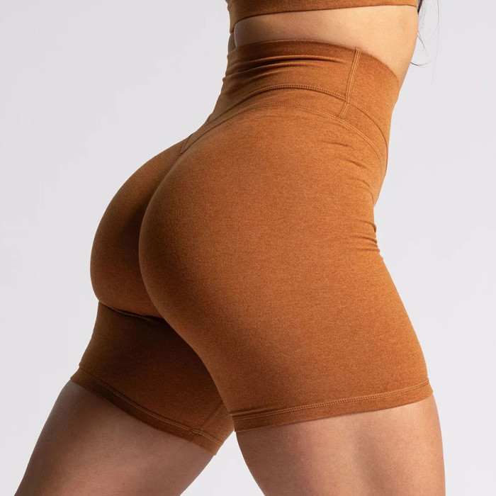 Matte High Stretch Double Layer Waistband Scrunch Butt Lifting 4 and 6 Inch Gym Workout Shorts