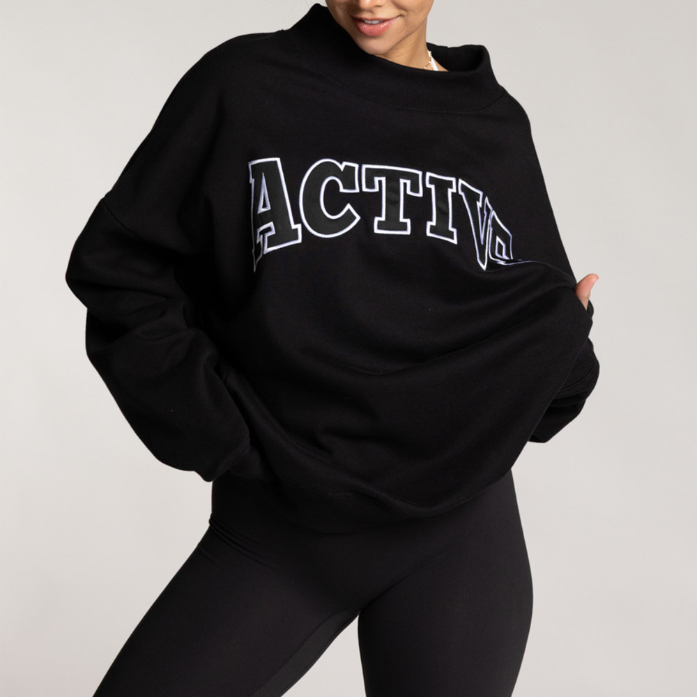 Private label graphic patch sweatshirt