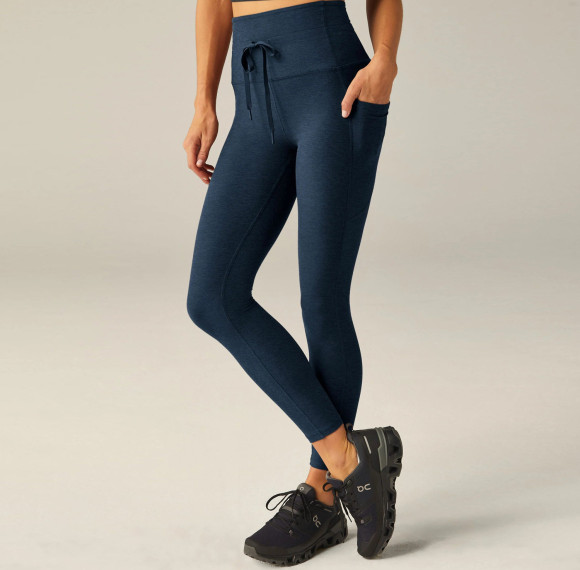 Naked Feel High Waisted Drawstring Tie Waist Side Pocket Athletic Workout Yoga Leggings