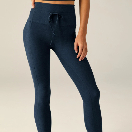 Naked Feel High Waisted Drawstring Tie Waist Side Pocket Athletic Workout Yoga Leggings