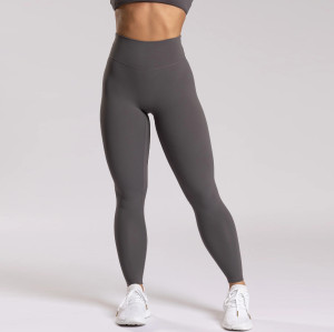 Naked Feel High Waisted No Front Seam V Back Glute Contour Athletic Workout And Yoga Leggings