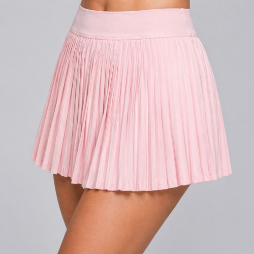 Pleated Skort With Built In Pocket Shorts Long Sleeve Crop Top Tennis And Pickleball Workout Set