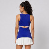 Color Block Cutout Back Pleated Built In Shorts With Pockets Sleeveless Tennis And Golf Dress
