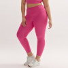 High Waisted Squat Proof Hidden Pocket V Back Plus Size Pink Yoga Set