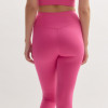 High Waisted Squat Proof Hidden Pocket V Back Plus Size Pink Yoga Set