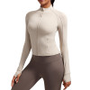 Waist Length Slim Fit Full Zip Hidden Inner Pocket Tennis And Yoga Jacket