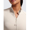 Waist Length Slim Fit Full Zip Hidden Inner Pocket Tennis And Yoga Jacket