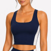 Color Block Biker Shorts Matching Workout Set