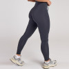 Plum Drawstring High Waist Yoga Leggings With Cuffed Hem
