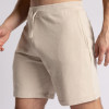 Beige Relaxed Fit French Terry Drawstring Sweatshorts