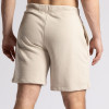 Beige Relaxed Fit French Terry Drawstring Sweatshorts