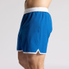 Blue Retro 6-Inch Athletic Shorts With Contrast Binding