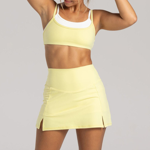 Princess Seam Activewear Skort With Built-In Pocket Shorts