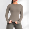 Compressive Fit Long Sleeve Yoga Top