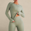 Compressive Fit Long Sleeve Yoga Top