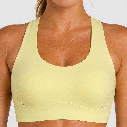 Anti-Slip Molded Cup Laser Cut High Impact Running Sports Bra
