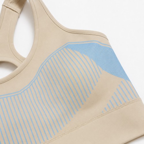 Anti-Chafe Heat-Bonded Molded Cup High Impact Strappy Running Bra