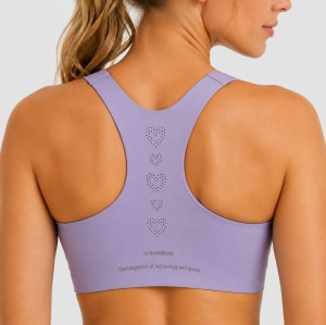 Anti-Chafe Thermal Fusion Zip Front Molded Cup High Impact Running Bra