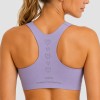 Anti-Chafe Thermal Fusion Zip Front Molded Cup High Impact Running Bra