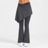 Asymmetrical Snap Overlay Flattering Studio-to-Street Skirted Flare Leggings