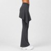 Asymmetrical Snap Overlay Flattering Studio-to-Street Skirted Flare Leggings