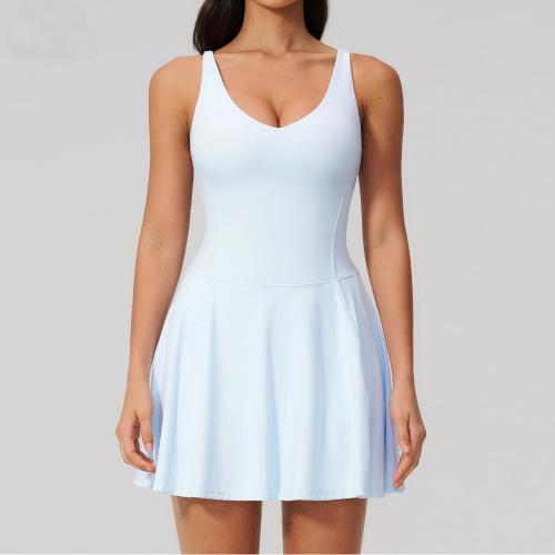 Adjustable Strap V-Neck Built-In Pocket Shorts Tennis & Pilates Active Dress