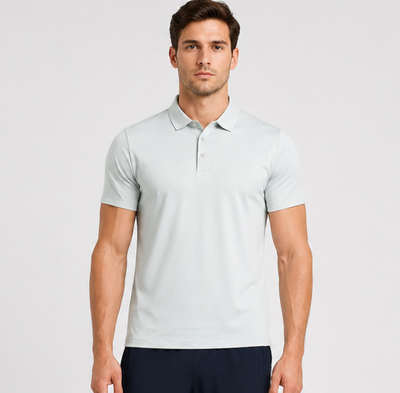 Anti-Wrinkle High-Stretch Sorona Athletic Fit Performance Golf Polo Shirt