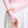 Buttery Soft Princess Seam Thumbhole Long Sleeve Workout Crop Top