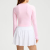 Buttery Soft Princess Seam Thumbhole Long Sleeve Workout Crop Top
