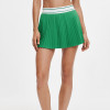 Color Block Waistband Crisp Pleated Activewear Skort with Anti-Exposure Pocket Shorts