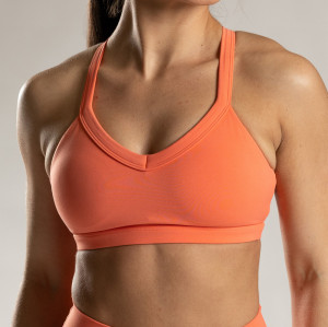 Color Block V-Neck Y-Back High Impact Compression Sports Bra