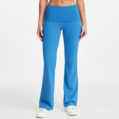 Buttery Soft Fold-Over Waist Maternity-Friendly Flare Yoga Pants