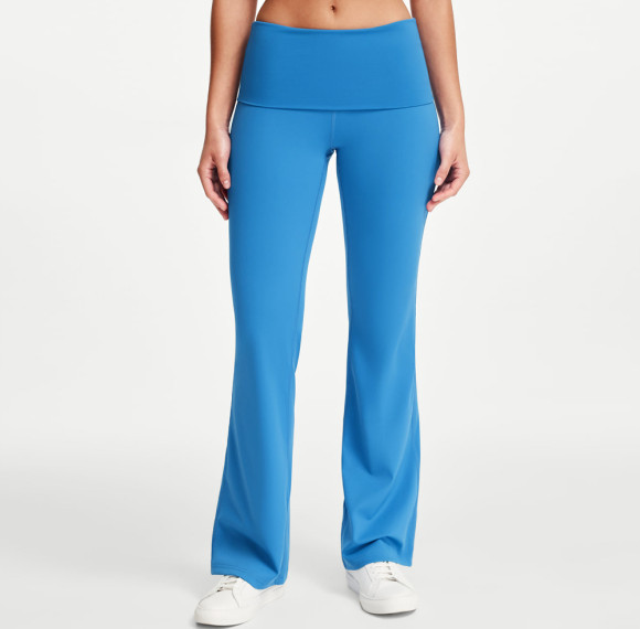 Buttery Soft Fold-Over Waist Maternity-Friendly Flare Yoga Pants